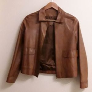 TAN LEATHER JACKET